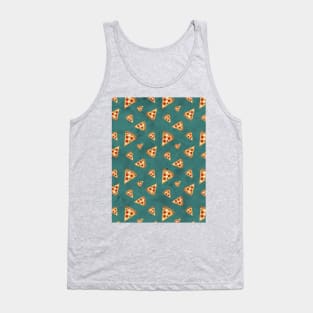 Cool pizza slices vintage teal pattern Tank Top